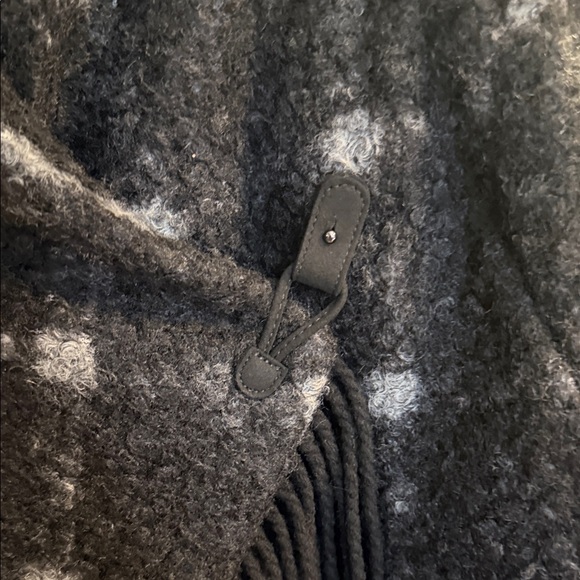 Sam Edelman Black and Gray Plaid Women's Cape - Picture 5 of 6